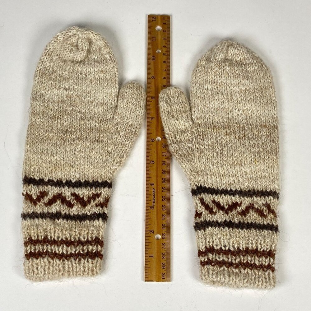 Vintage Filippo Catarzi Knit Mittens Lama Alpaca Blend The Hats Co. Made in Ital - Picture 4 of 4
